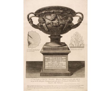 * Piranesi (Giovanni Battista, 1720-1778). Four etchings from Vasi, candelabri, cippi, sarcofagi, tripodi, lucerne, ed orname