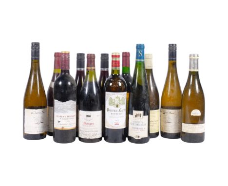 12 bottles of red and white wine, including Cote Catalanes 2010 Grenache, and 2004 Pouilly-Fuisse