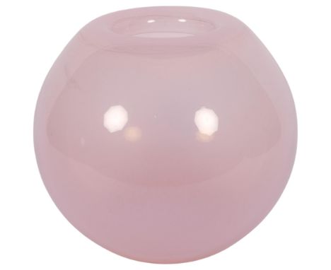 An Italian Murano style pink ovoid bowl, with label to base, H24cm