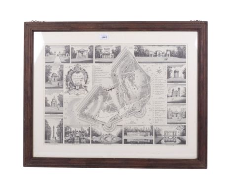 A reproduction map of Stowe Landscape Gardens Buckinghamshire, and a print of The Magna Carta 1215 (2)