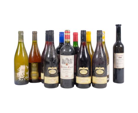12 bottles of red and white wine, including Montagny Premier Cru 2002, Brown Brothers 2004 Tarrang