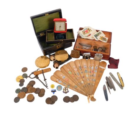 Corkscrews, lighters, fan, compacts, etc