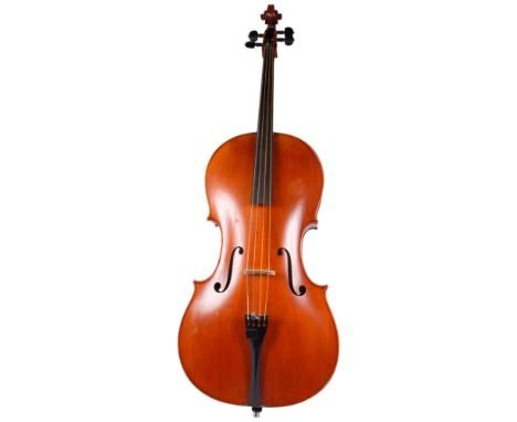 A full-size Baroque cello, L124cm, with a hardshell fitted case