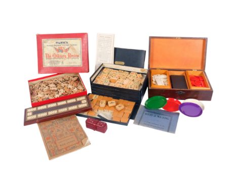 Mahjong, cribbage board, dice, etc