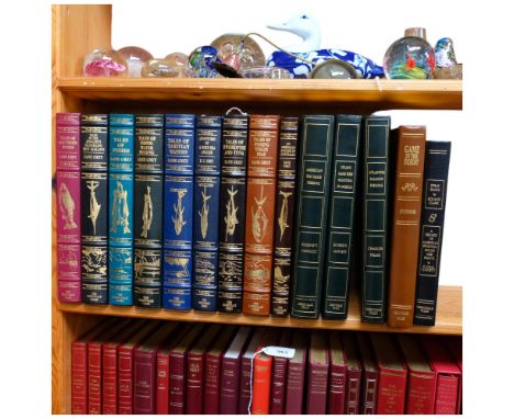 Zane Grey, hardback books on fishing and angling, hunting books, etc