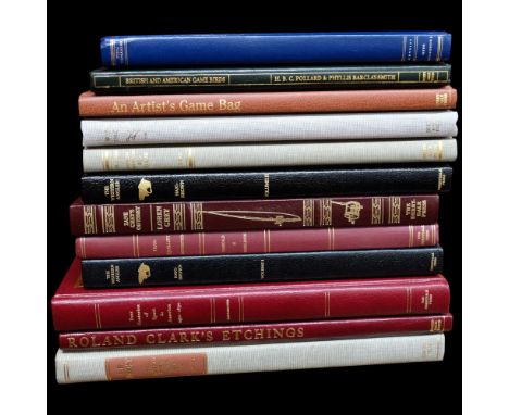 Hardback books on angling and art