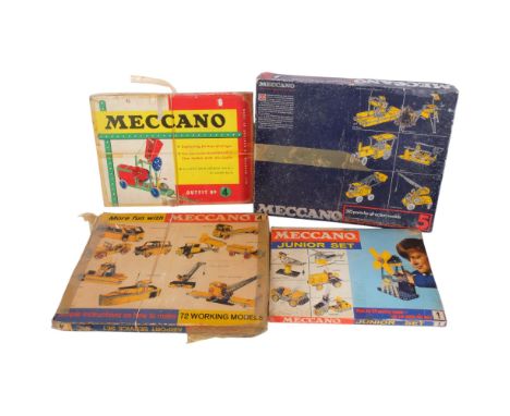 4 boxes of Meccano and a bag of loose Meccano