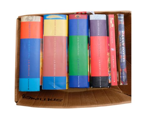 Harry Potter hardback and paperback books by J K Rowling including first editions (Goblet of Fire, Order of the Phoenix, Half