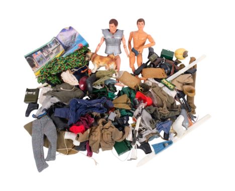 Action Man figure and box of accessories, etc