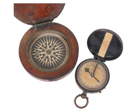A British Military Issue brass Verner compass, by Short &amp; Mason of London, marked with British Broad Arrow no. 314, and a