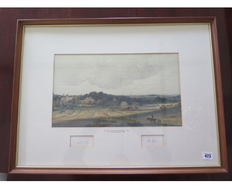 A Limited Edition print signed by John Major and Lord Renton of Glatton Village 