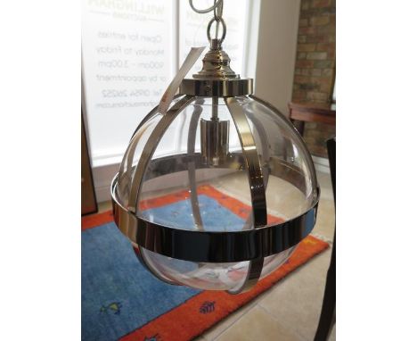 A Laura Ashley Odiham pendant globe hanging ceiling lamp - 28cm diameter - as new 