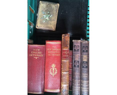 Collection comprising two sparsely filled carte-de-visite albums of family portraits; The Old Curiosity Shop, by Charles Dick