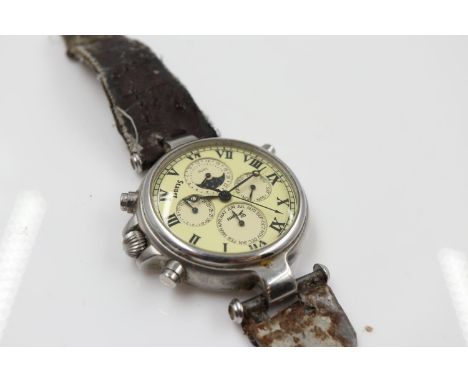 Stauer moonphase four subsidiary dial wristwatch, working at lotting. All functions appear to be working. UK P&amp;P Group 1 