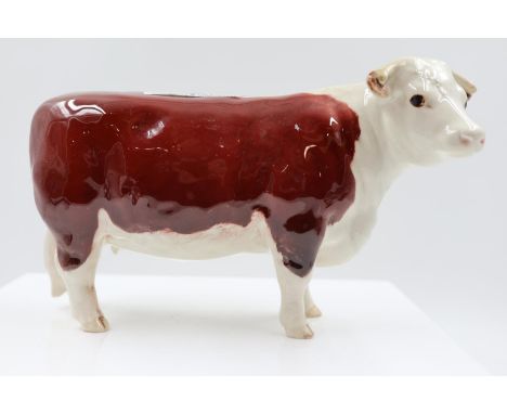Beswick Hereford cow, CH of Champions, no cracks or chips, L: 18 cm. UK P&amp;P Group 2 (£20+VAT for the first lot and £4+VAT