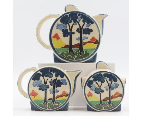Moorland Chelsea Works, Burslem, three piece tea set. UK P&amp;P Group 3 (£30+VAT for the first lot and £8+VAT for subsequent