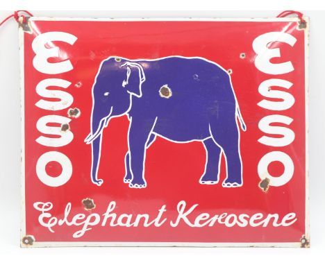 Esso enamel Elephant Kerosene sign, 40 x 50cm. UK P&amp;P Group 3 (£30+VAT for the first lot and £8+VAT for subsequent lots)