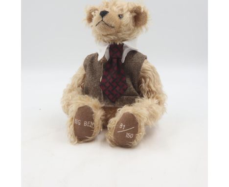 Hermann bear, Big Ben limited edition, 81/150. UK P&amp;P Group 2 (£20+VAT for the first lot and £4+VAT for subsequent lots)