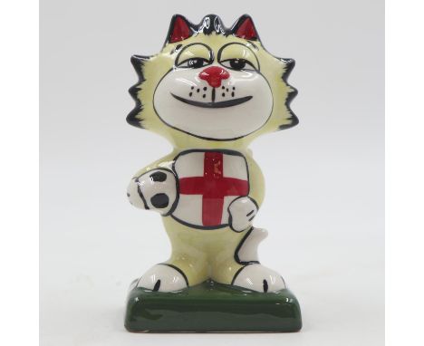 Lorna Bailey football cat, no cracks or chips, H: 15 cm. UK P&amp;P Group 1 (£16+VAT for the first lot and £2+VAT for subsequ