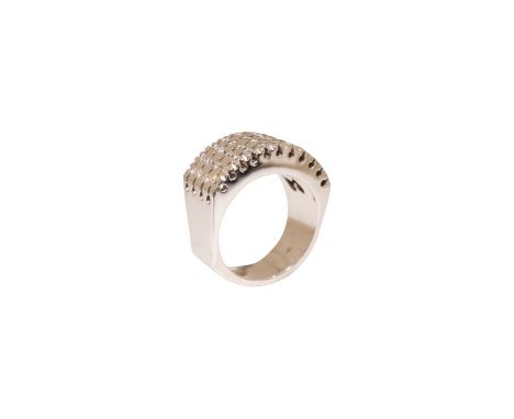   Ring Ring WG 750/fein mit Brillanten zus.ca. 0,8ct, GesGew. 16,5gramm RW 54        Ring ladies ring with round brilliant di