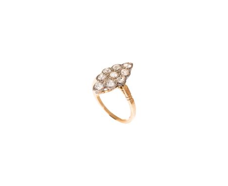   Damenring Ring RG 585/fein mit Diamanten zus.ca. 0,81ct, GesGew. 2,8gramm RW 53        Ring ladies ring with round brillian