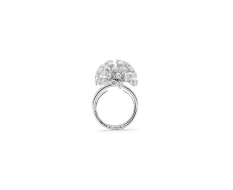 &nbsp;Ring WG/750fein mit Brillanten zus.ca. 3,75ct GesGew. 10,30g RW 58&nbsp;&nbsp;ladies ring with round brilliant diamonds