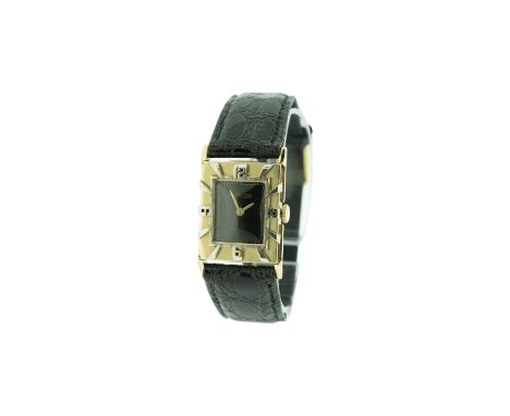   Le Coultre                      Vintage Vintage Golduhr 14 Kt Gelbgold mi Weißgold Aplicken Formwerk Handaufzug Le Coultre 