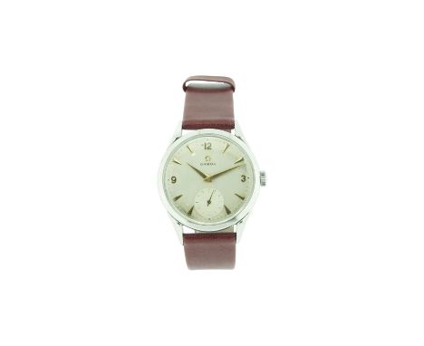   Omega Vintage Omega Vintage Stahluhr mit Lederband 36 mm Handaufzug        Omega Vintage Omega vintage steel watch with lea