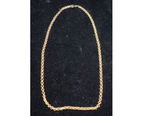 A belcher chain necklace, stamped '375', 7.4