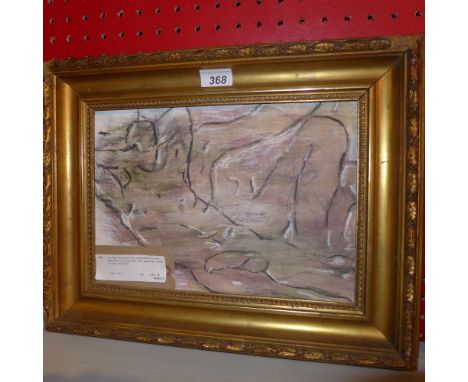 A contemporary pen and watercolour on board depicting a reclining nude male, signed and dated to verso. 46x36cm 
