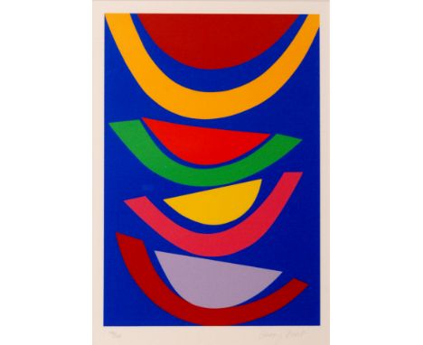 Sir Terry Frost (1915-2003) - 'Swing on Blue', screen print, signed in pencil, numbered 146/150,framed, 46cm x 31cmArtists re