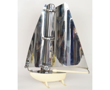 Bunting Electrical Company - A decorative heater in the form of a sailing yacht, height 76cm.N.B. This item is offered for sa