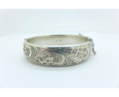 A Charles Horner silver bangle, 26g 