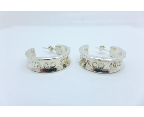 A pair of silver Tiffany &amp; Co earrings, 1997 