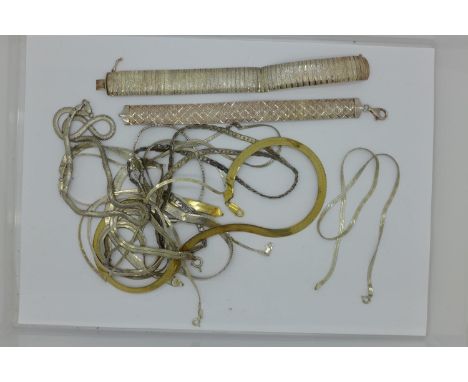 Silver necklaces, 160g 