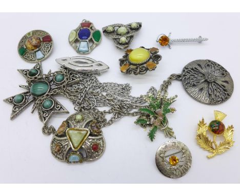 Celtic style jewellery, etc. 