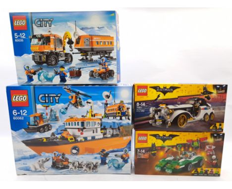 Lego City &amp; Batman Group including: #60062 Arctic Icebreaker, #60035 Arctic Outpost, #70911 The Penguin Arctic Roller, #7