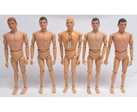 Palitoy Action Man vintage loose/undressed painted head, plastic hands figures, includes 1 Talking Commander Figure (talking 