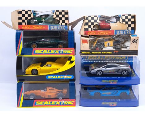 Scalextric, a group of Slot Cars to include (1) C2204 McLaren Mercedes F1 Test Car - No.0184 of 1000; (2) C2449 Porsche GT1 -