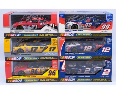 Scalextric Nascar Ford Taurus Group, 1:32nd Scale Cars to include (1) C2347 McDonalds #96 - Andy Houston; (2) C2372 DeWalt #1