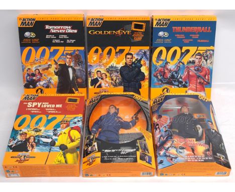 Hasbro Modern Action Man James Bond Agent 007 group to include (1) The Spy Who Loved Me; (2) Tomorrow Never Dies; (3) Goldene
