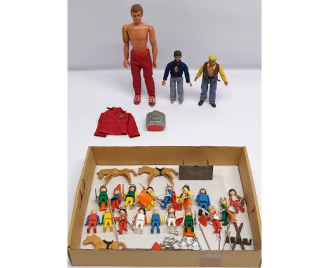 A mixed group of vintage Figures to include Denys Fisher - "The Six Million Dollar Man", Mego Starsky &amp; Hutch, also inclu