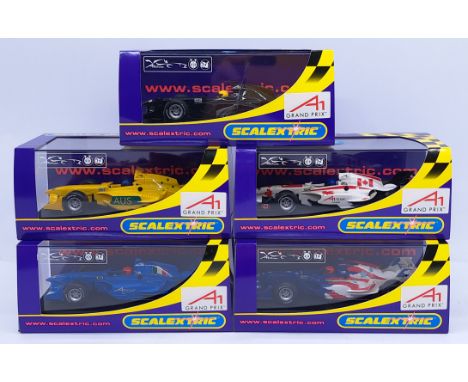 Scalextric A1 Grand Prix Group, 1:32nd Scale Cars to include (1) C2741 - New Zealand; (2) C2742 - Canada; (3) C2743 - Austral