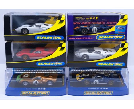 Scalextric Ford GT40 Group, 1:32nd Scale Cars to include (1) C2424 MkII "Collector's Club 2003; (2) C2755 - 1967 Daytona No.1