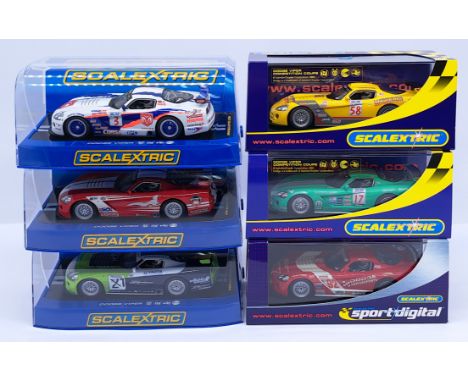 Scalextric Dodge Viper Group, 1:32nd Scale Cars to include (1) C2691D Competition Coupe 3-R Racing No.92; (2) C2795 Competiti