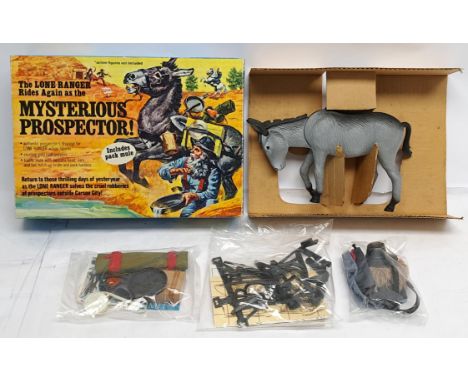 Marx Toys - The Lone Ranger Rides Again!, as the Mysterious Prospector - mule, outfit and accessory set, Good to Excellent, c