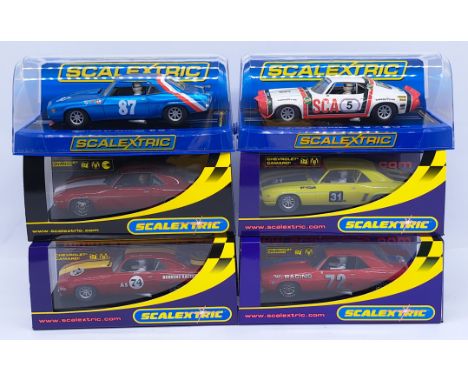 Scalextric Chevrolet Camaro Group, 1:32nd Scale Cars to include (1) C2577 1969 V/J Racing No.72; (2) C2759 Stubber Historic T