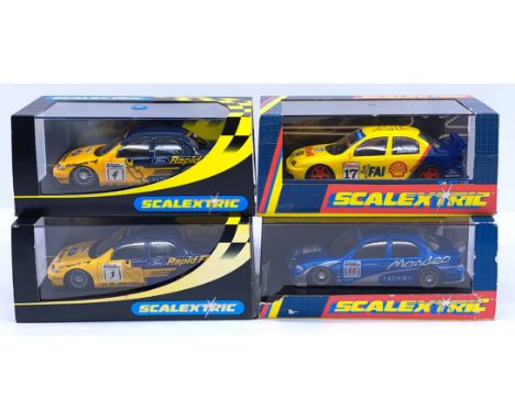 Scalextric Ford Mondeo Group, 1:32nd Scale Cars to include (1) C2090 Shell; (2) C2170 Works; (3) C2172 Works No.4; (4) C2311 
