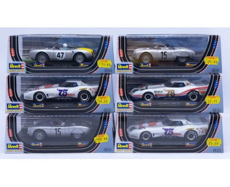 Revell Model Racing, a group of 1:32nd scale Slot Cars to include (1) 08354 Greenwood Corvette 'Spirit of Sebring' '76; (2) 0