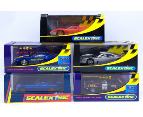 Scalextric, a group of 1:32nd scale Slot Racing Cars to include (1) C2424 Ford GT40 MkII - Collector's Club 2003; (2) C2757 F